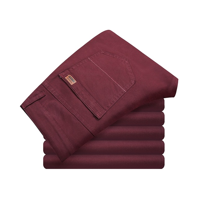 Mens Casual Pant High Stretch Elastic Fabric Skinny Slim Cutting Trouser Pocket Badge Plus Size - Image 10