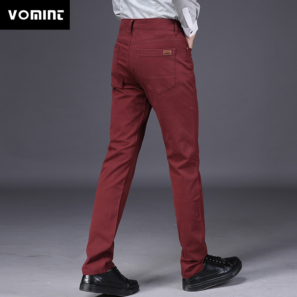 Mens Casual Pant High Stretch Elastic Fabric Skinny Slim Cutting Trouser Pocket Badge Plus Size - Image 2