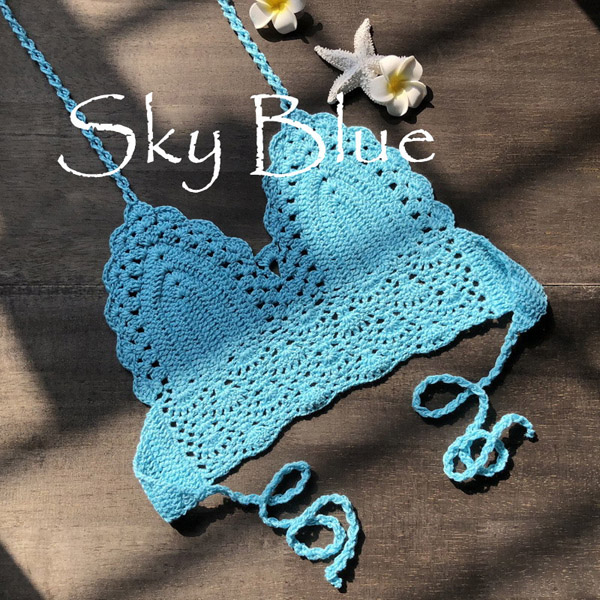 2020 New Triangle Bikini Top Woman Hollow Out Swimsuit Crochet Black Bikini Top Sexy Swimming Bra Large Female Swimwear S M L XL - Image 18