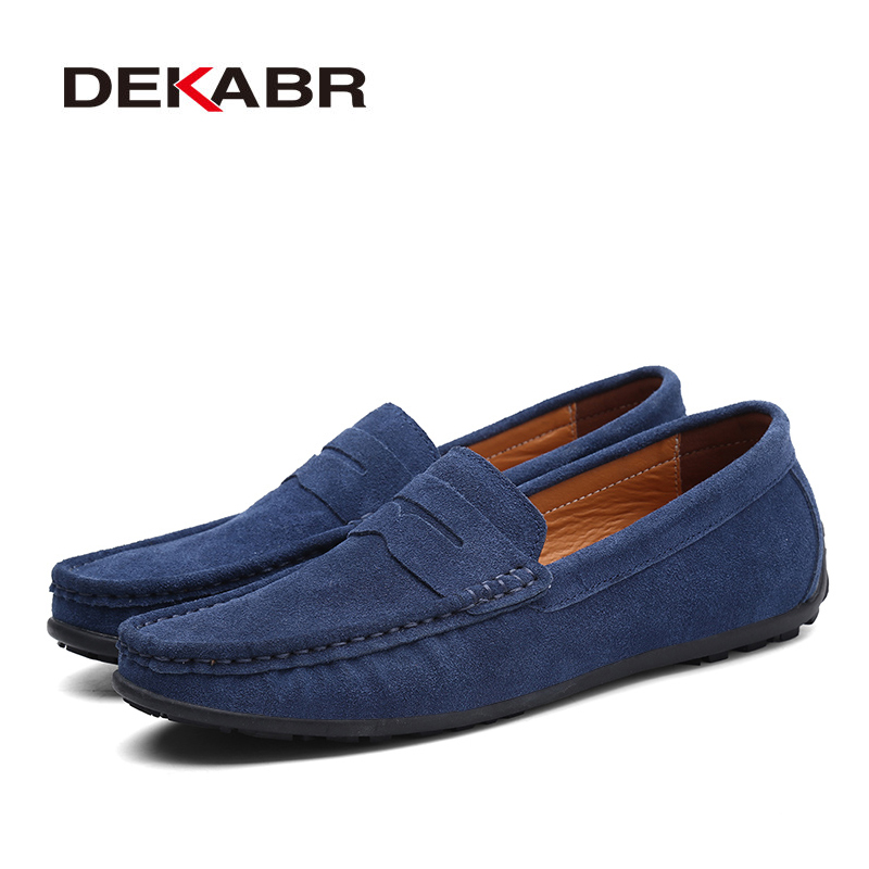 Moccasins Men Loafers High Quality Genuine Leather Shoes Men Flats Lightweight Driving Shoes - Image 4