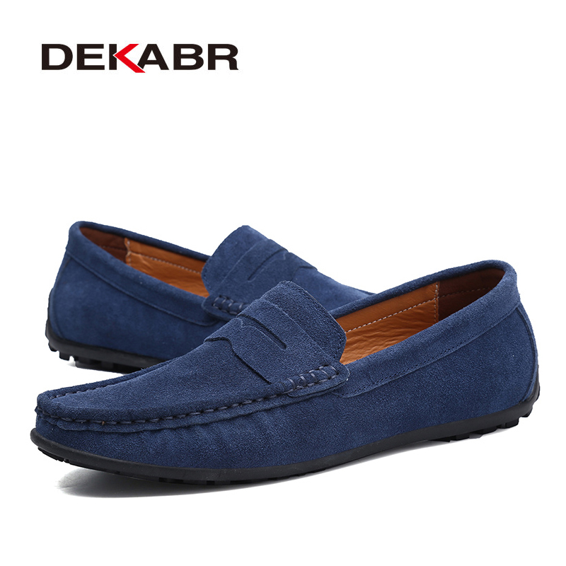 Moccasins Men Loafers High Quality Genuine Leather Shoes Men Flats Lightweight Driving Shoes - Image 5