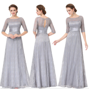 Pretty Long Lace Mother Of Bride Formal Evening Dresses