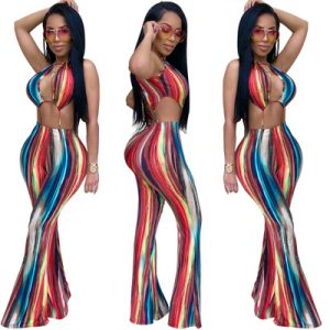 Wholesale women clothes European and American sexy tie - dyed leggings bodysuit