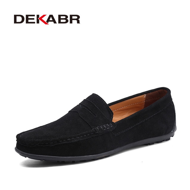 Moccasins Men Loafers High Quality Genuine Leather Shoes Men Flats Lightweight Driving Shoes - Image 23