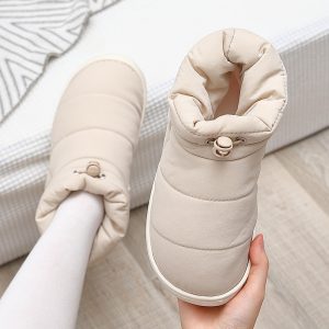 2021 Women Winter Down Shoes Plus Size 45 Couple Snow Boots Women Shoes Antiskid Bottom Soft Keep Warm Mother Casual Boots Mens