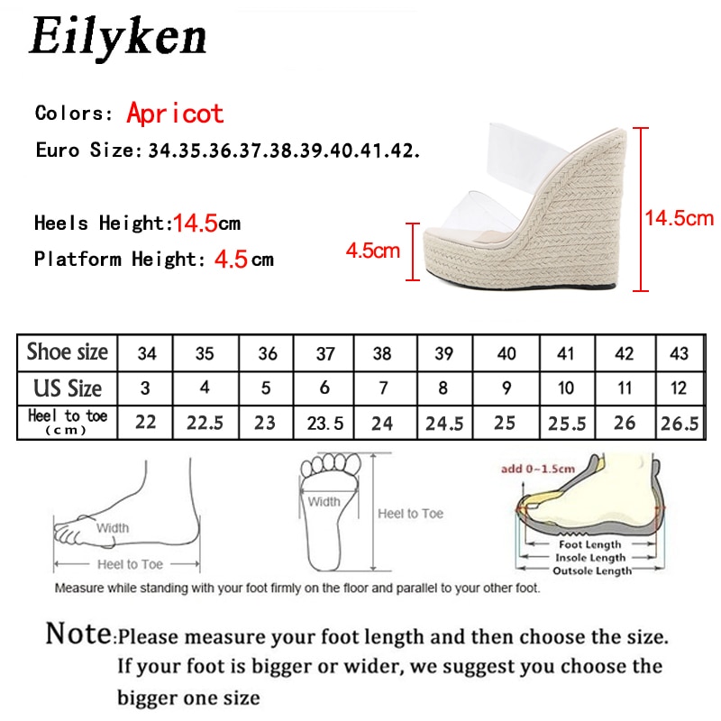 Summer PVC Transparent Peep Toe Cane Straw Weave Platform Wedges Slippers Sandals Women Fashion High Heels Female Shoes + FREE E-BOOK - Image 6