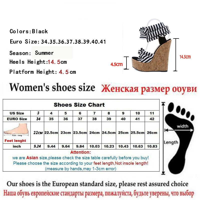 Cotton Fabric Summer Roman Sandals Wedges High Heels Sexy Peep-Toe Platform Shoes Woman - Image 5