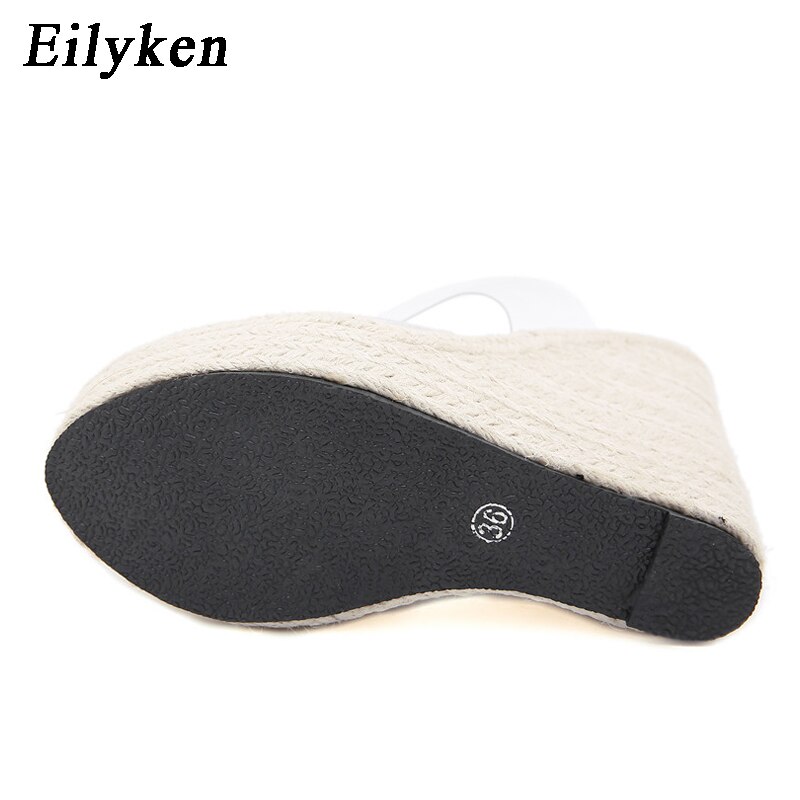 Summer PVC Transparent Peep Toe Cane Straw Weave Platform Wedges Slippers Sandals Women Fashion High Heels Female Shoes + FREE E-BOOK - Image 5