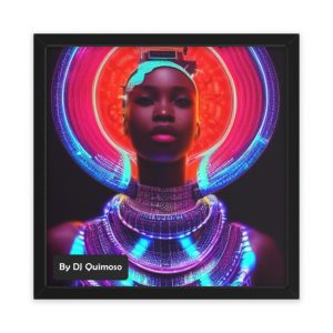 Cyber African Woman 64 - Framed Poster, Horizontal