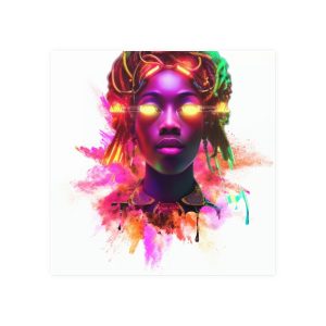 Cyber African Woman 110 Matte Paper Poster