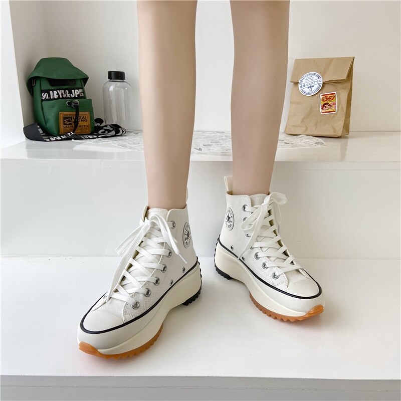 Canvas Shoes Women Trainers Women High Top Sneaker - Image 2