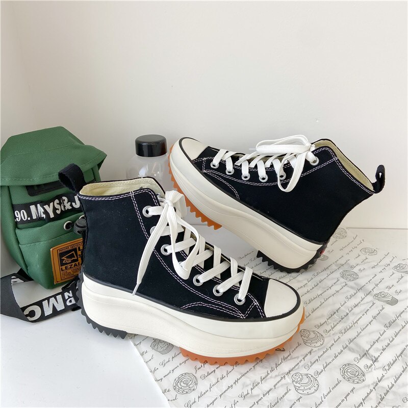 Canvas Shoes Women Trainers Women High Top Sneaker - Image 4