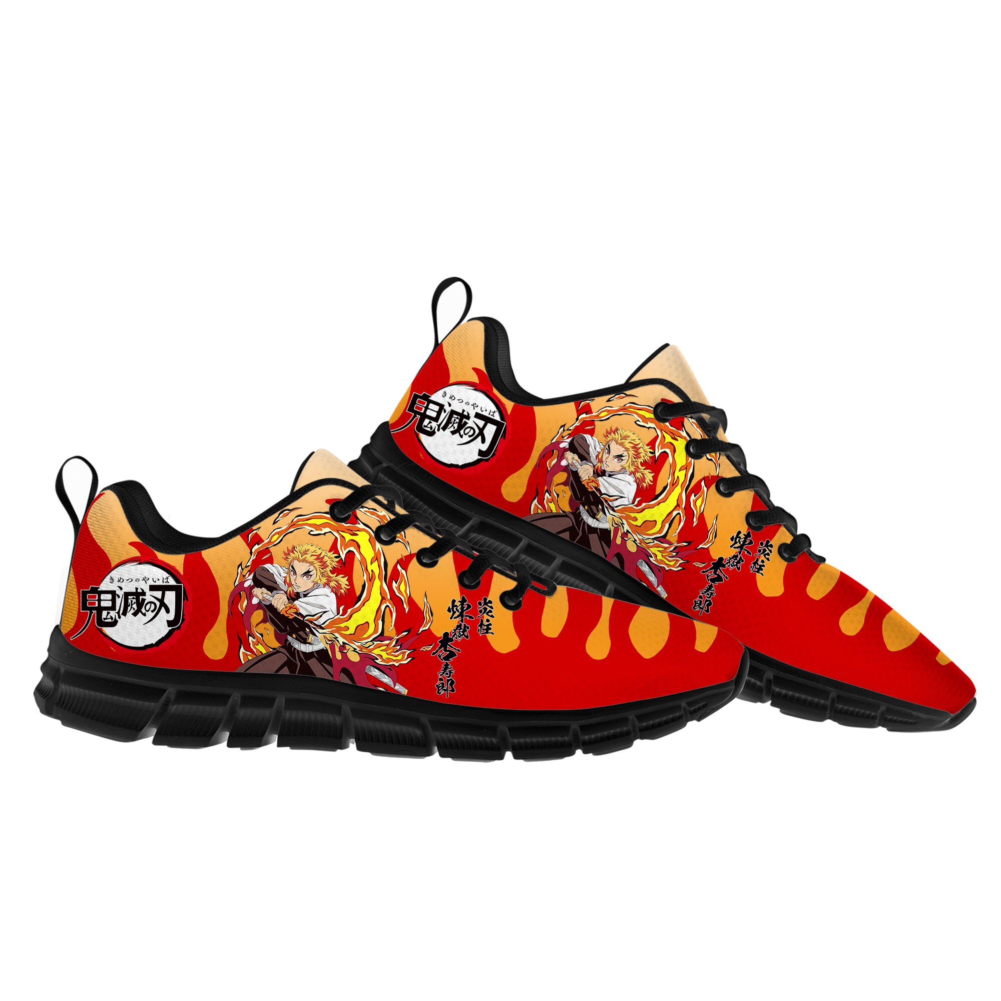 Anime Pillar Flame Kyojuro Rengoku Demon Slayer Sports Shoes Men's Women's Teenager Kids Children Sneakers Custom Couple Shoe - Image 3