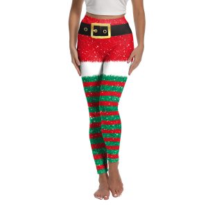 Christmas pants printed sports yoga pants leggings for women