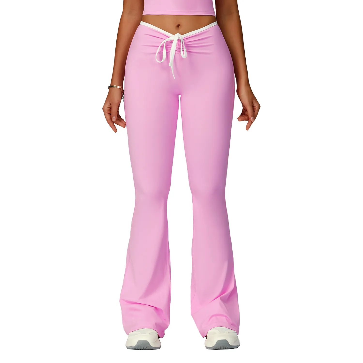 Yoga pants with flared legs